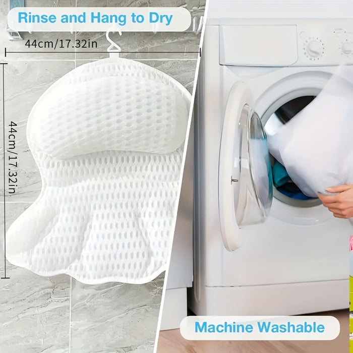 Bath Pillow Mesh Cushion Ergonomic Spa Bathtub Support