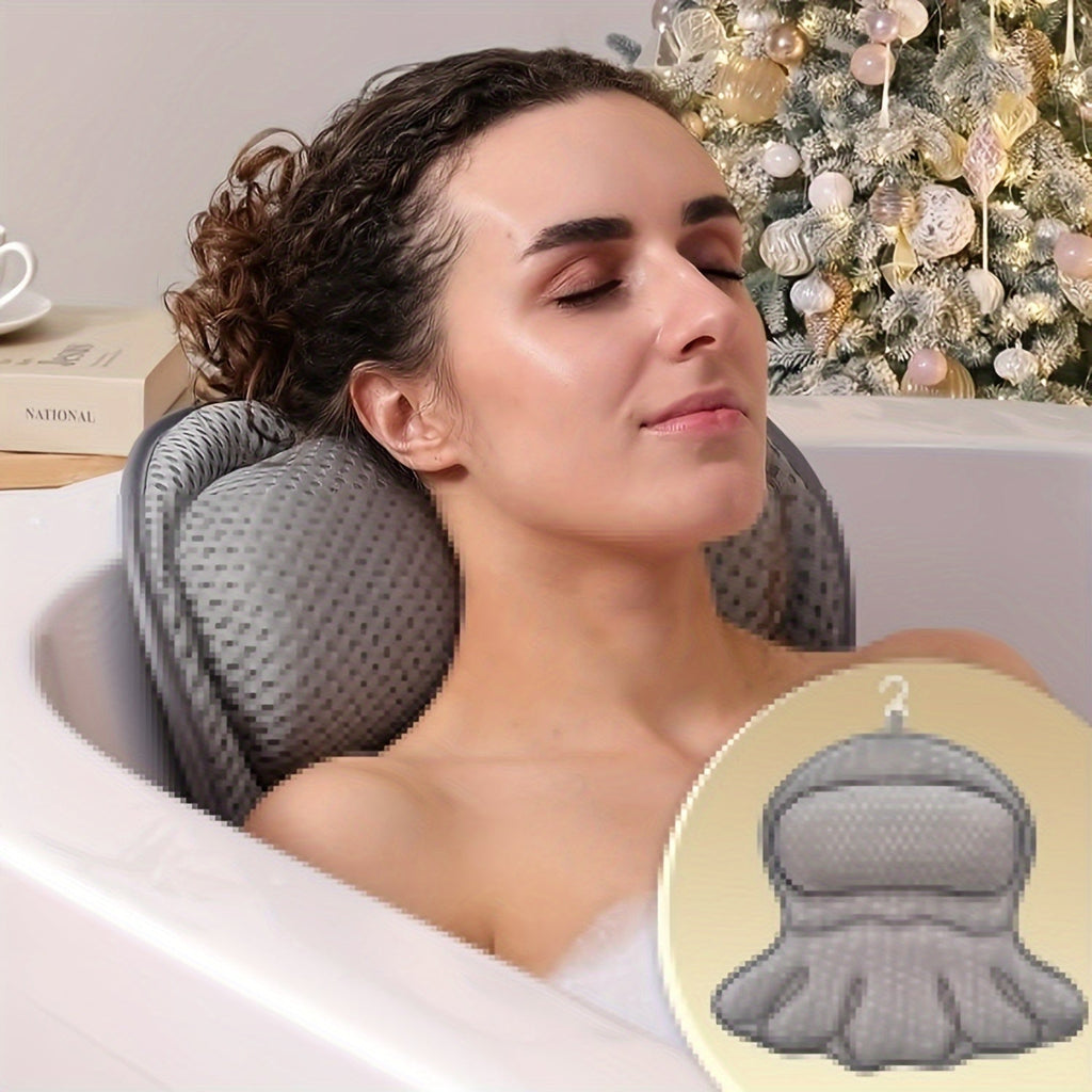 Bath Pillow Mesh Cushion Ergonomic Spa Bathtub Support