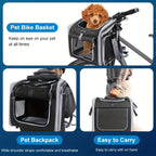 Expandable Pet Bicycle Basket Carrier