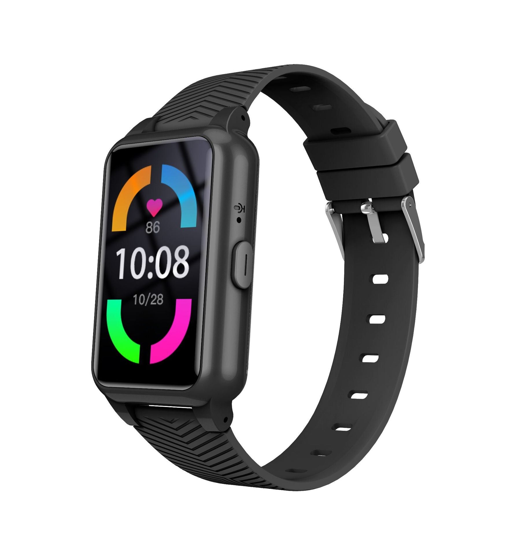 GPS Fall Detection Smartwatch for Seniors Circular Wrist Watch