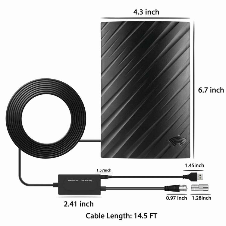 Indoor 4K Flat Panel TV Aerial Antenna
