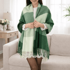 Women Large Square Winter Scarf Wrap Wool Blend Winter Wrap Scarf