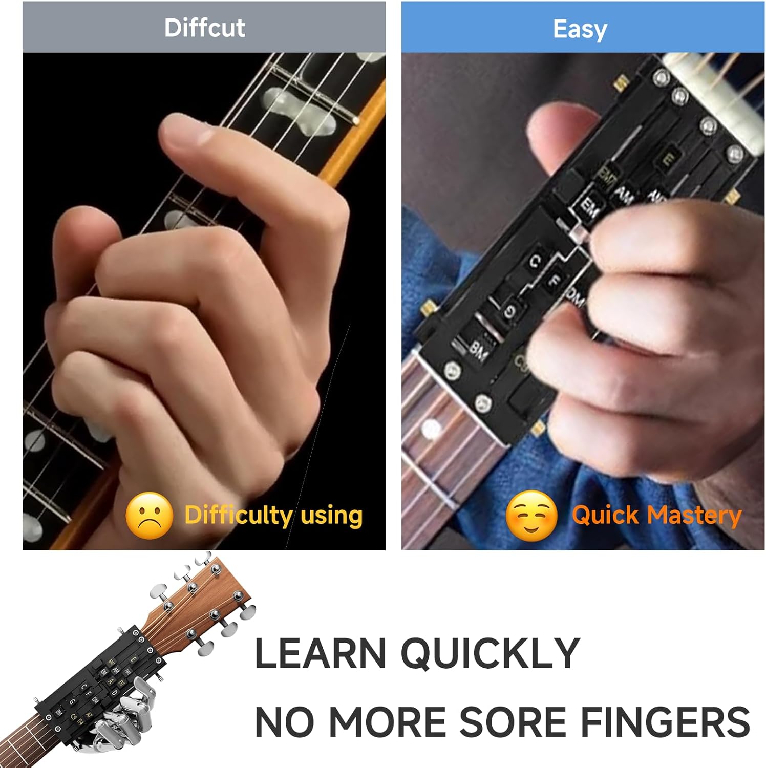 Guitar Chord Trainer Practice Tool for Beginners Learning Aid