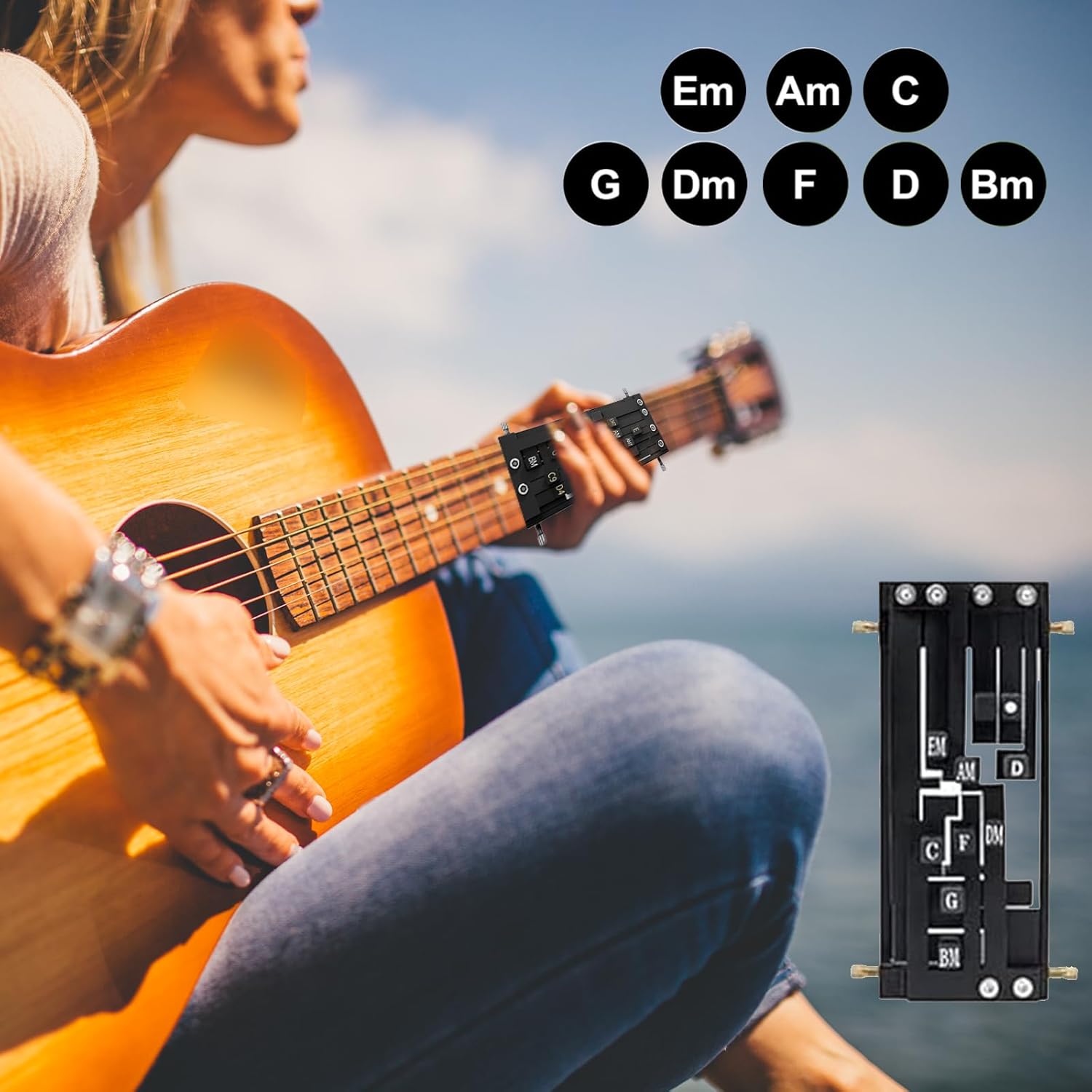 Guitar Chord Trainer Practice Tool for Beginners Learning Aid