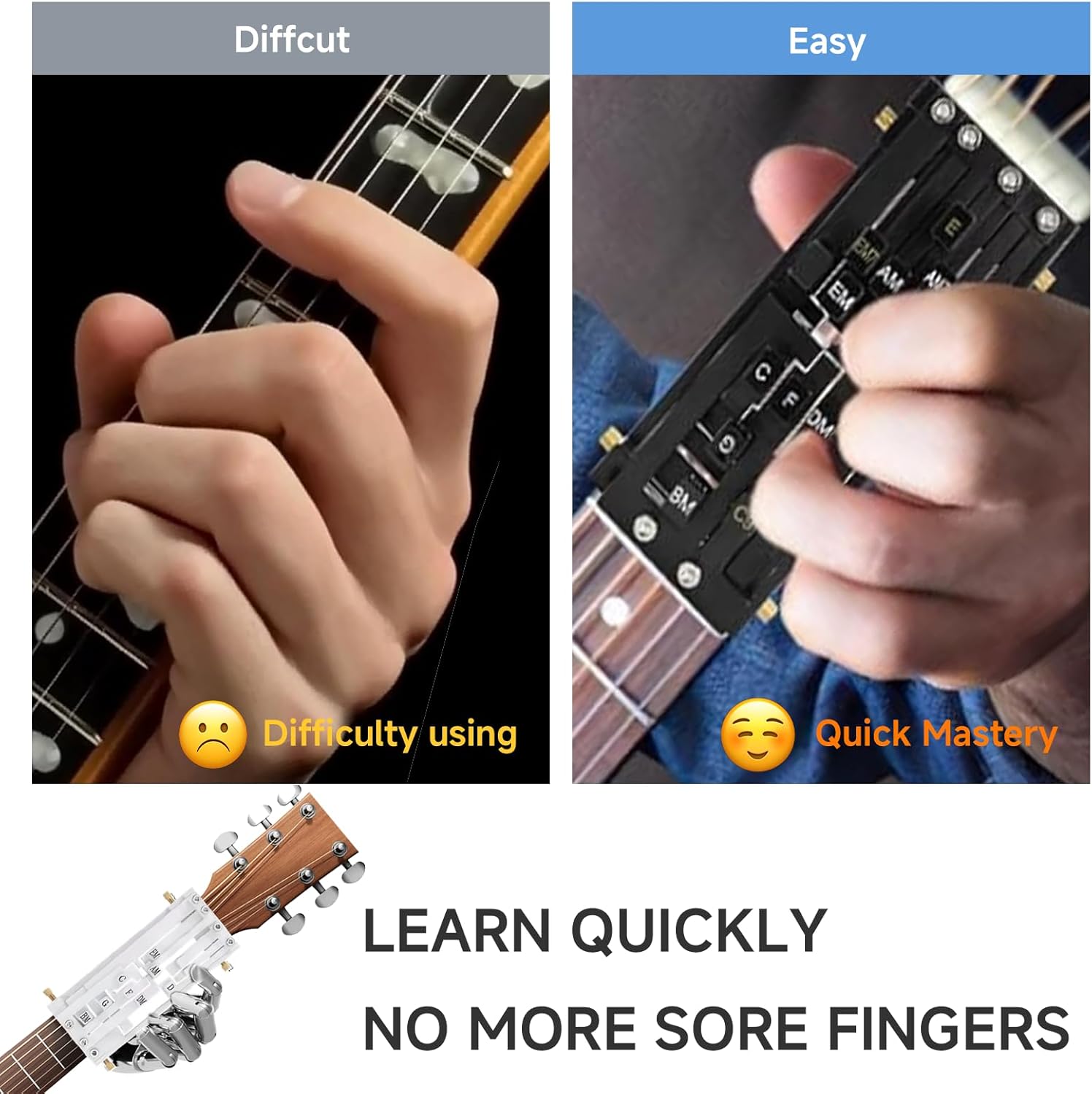 Guitar Chord Trainer Practice Tool for Beginners Learning Aid