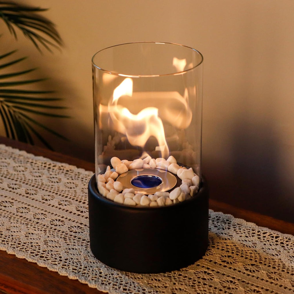 Tabletop Portable Ethanol Fireplace Indoor Smoke Free Flame Heater