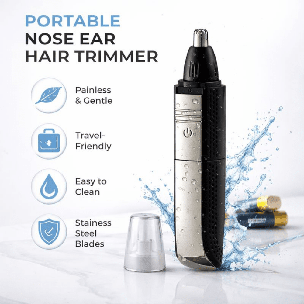 Electric Nose and Ear Hair Trimmer Portable Personal Grooming Tool