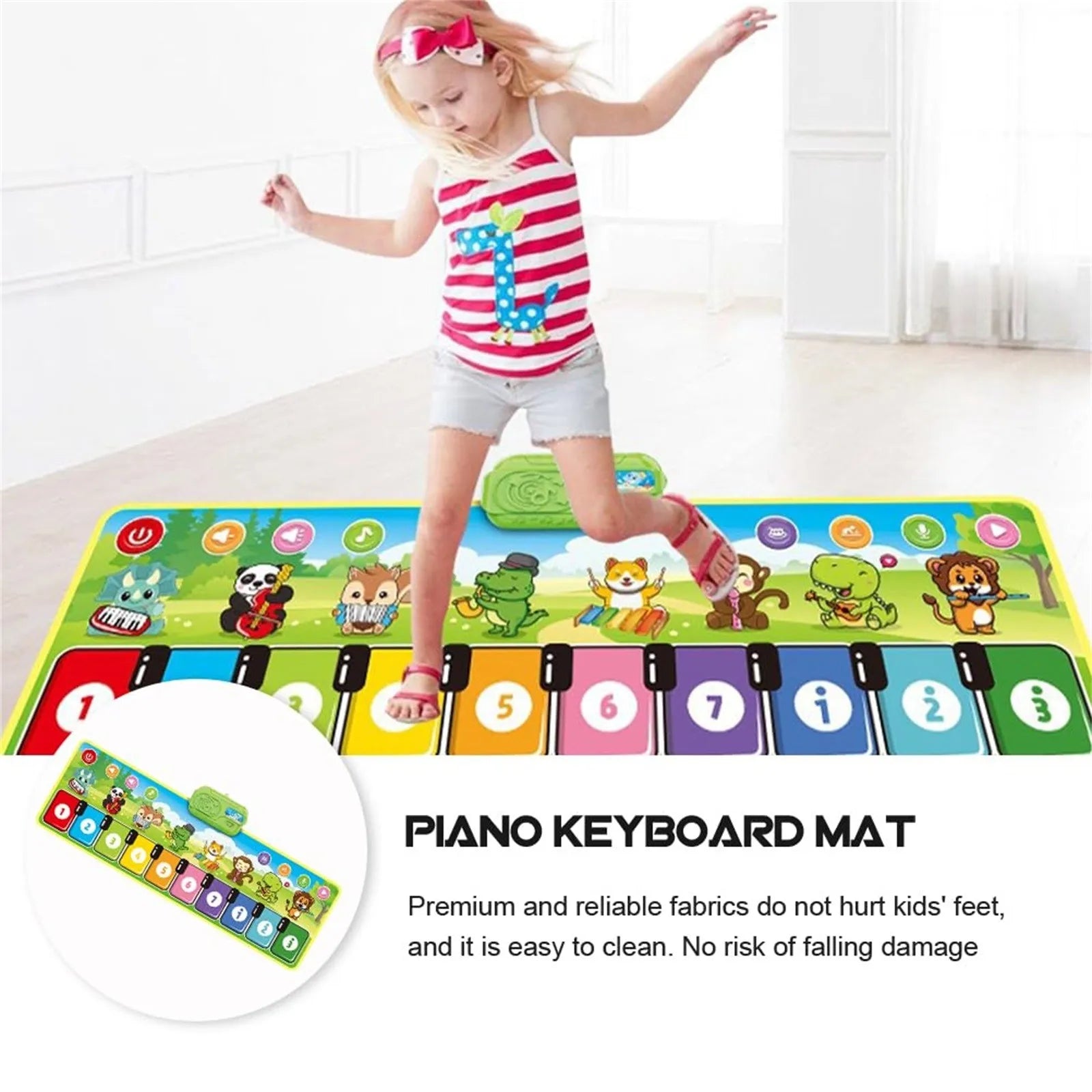 Floor Piano Mat Musical Toy Interactive Play Mat