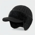 Trapper Hat with Ear Flaps Wool Lined Winter Hat