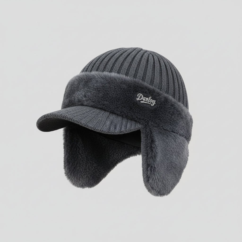 Trapper Hat with Ear Flaps Wool Lined Winter Hat