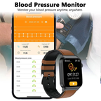 Smartwatch Circular Health Monitor with ECG and Blood Glucose Tracker