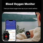 Smartwatch Circular Health Monitor with ECG and Blood Glucose Tracker
