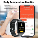 Smartwatch Circular Health Monitor with ECG and Blood Glucose Tracker