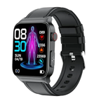 Smartwatch Circular Health Monitor with ECG and Blood Glucose Tracker