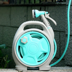 Retractable Garden Hose Reel with Sprayer Lightweight Handheld