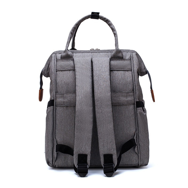 Diaper Backpack Quilted with Insulated Bottle Compartment
