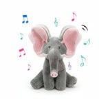 Elephant Plush Toy Interactive Baby Toy Peekaboo Tummy Time