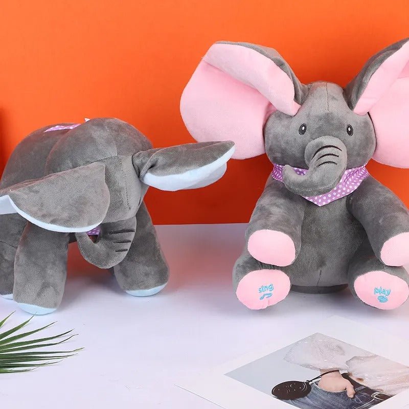 Elephant Plush Toy Interactive Baby Toy Peekaboo Tummy Time