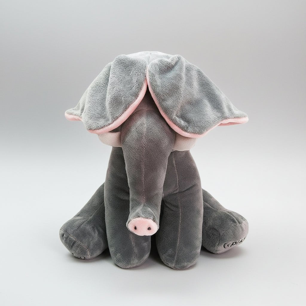 Elephant Plush Toy Interactive Baby Toy Peekaboo Tummy Time