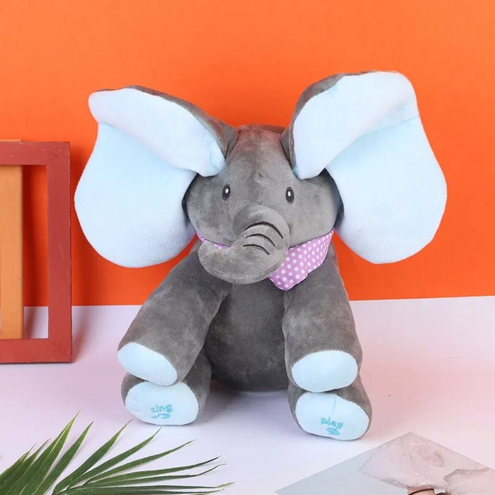 Elephant Plush Toy Interactive Baby Toy Peekaboo Tummy Time