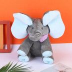 Elephant Plush Toy Interactive Baby Toy Peekaboo Tummy Time
