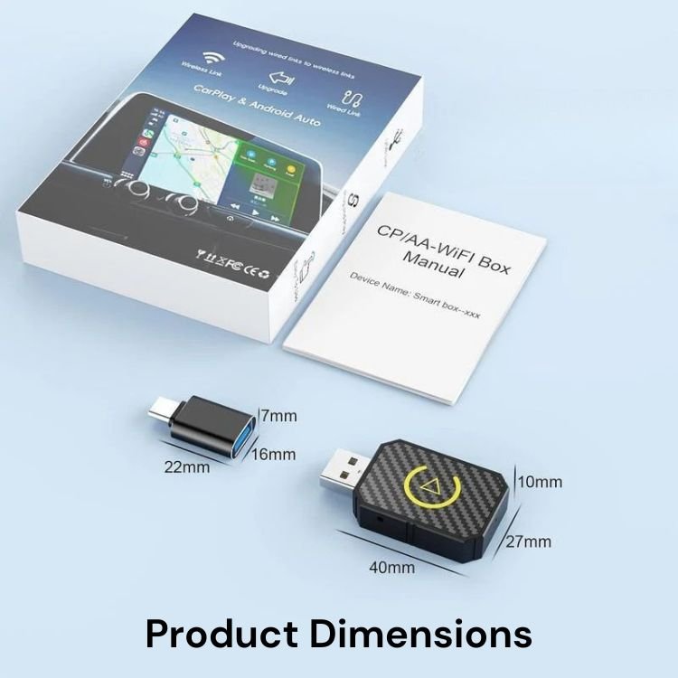 Wireless CarPlay Adapter USB Dongle Mini Compact for Car Integration