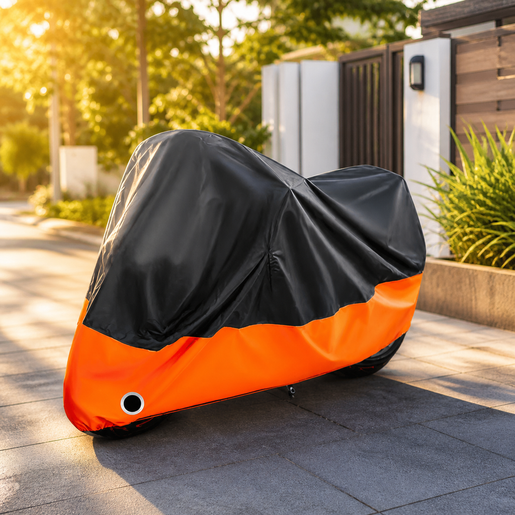 Motorcycle Cover Waterproof UV Protection Outdoor Rain Dust Shield