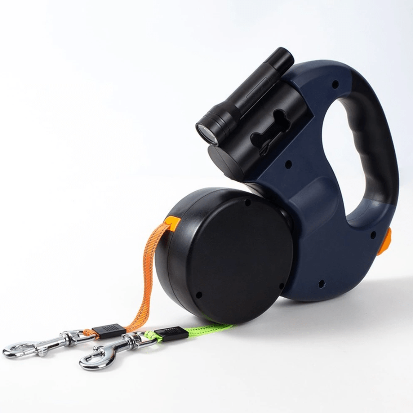 Double Dog Leash with LED Light Attachment