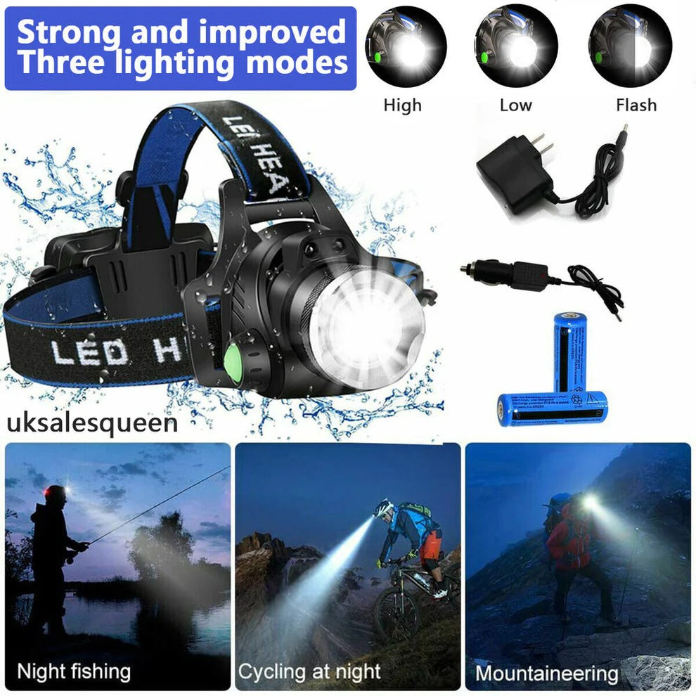 Rechargeable LED Headlamp High Lumen Portable Headlight