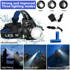 Rechargeable LED Headlamp Outdoor Headlight High Brightness