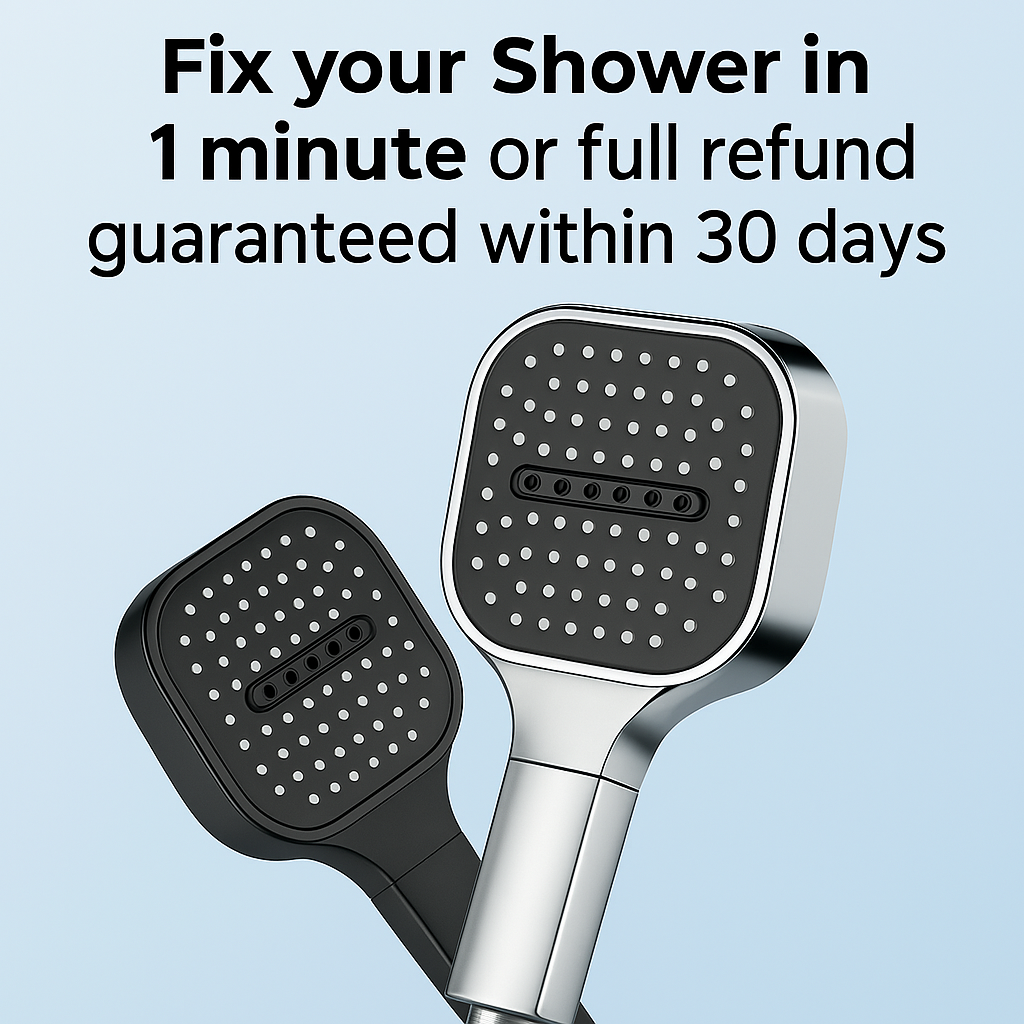 Round High Pressure Adjustable Spray Shower Head Bathroom Fixture