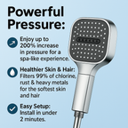 Round High Pressure Adjustable Spray Shower Head Bathroom Fixture