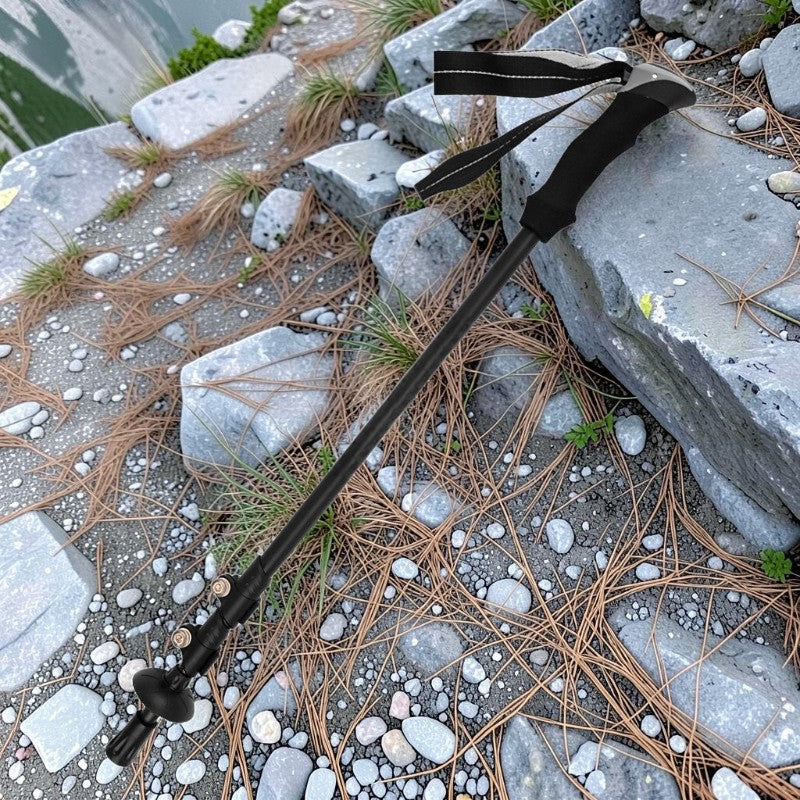 Adjustable Telescopic Trekking Poles 3-Section Carbon Fiber Lightweight