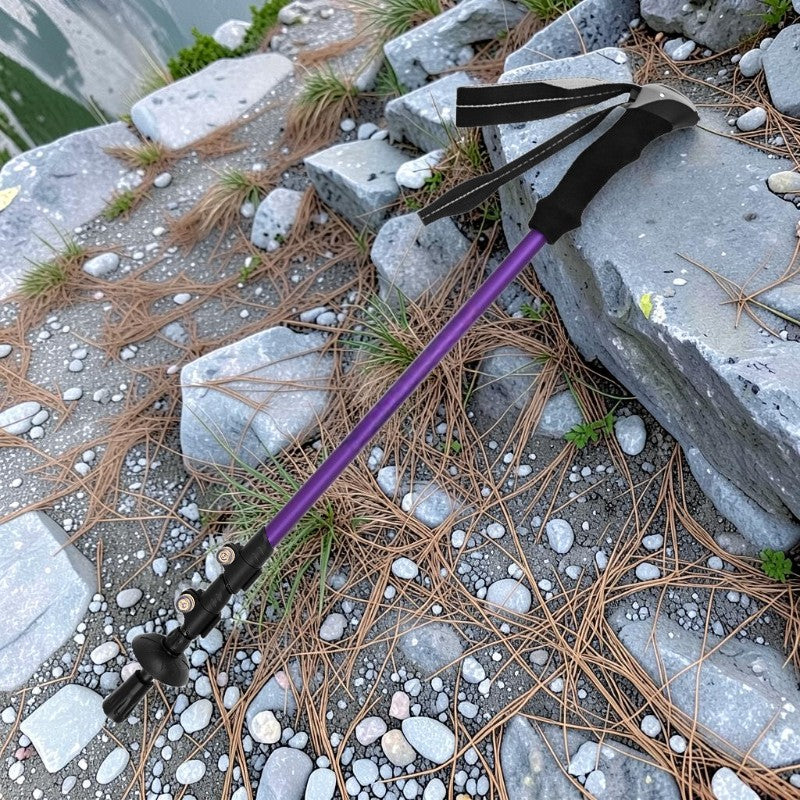 Adjustable Telescopic Trekking Poles 3-Section Carbon Fiber Lightweight