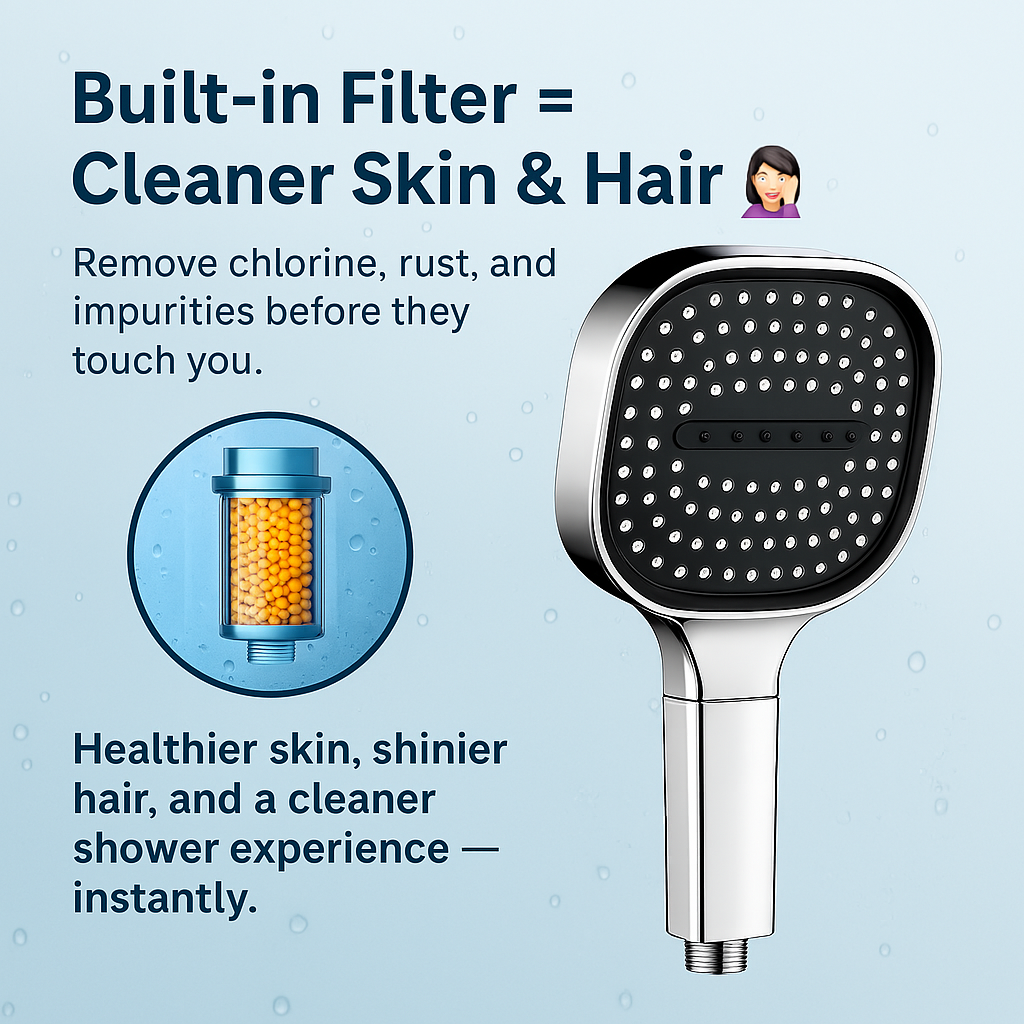 Round High Pressure Adjustable Spray Shower Head Bathroom Fixture