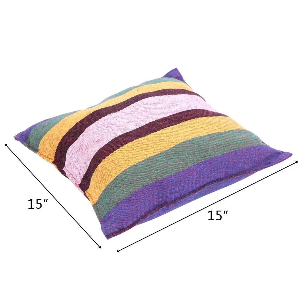 Hanging Rope Chair Swing Hammock with Pillows for Porch Patio Yard
