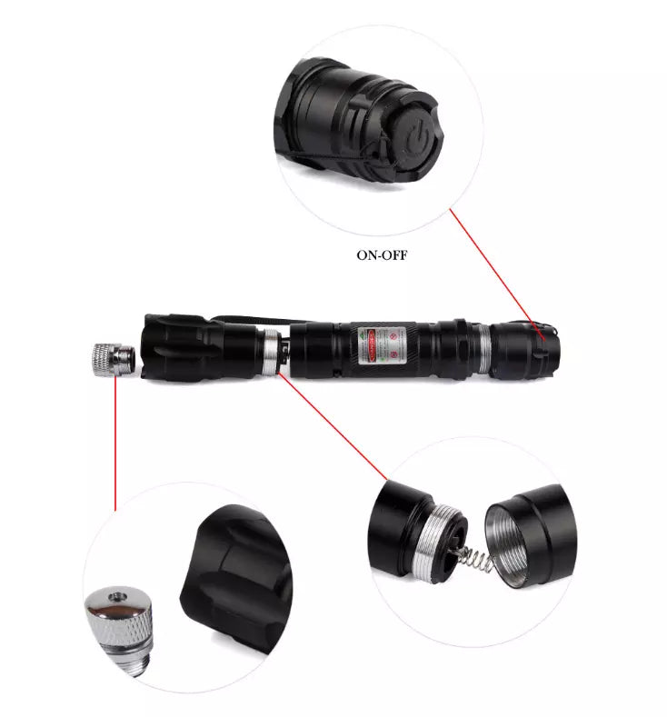 Rechargeable Laser Pointer Torch Long Range Handheld Laser Device