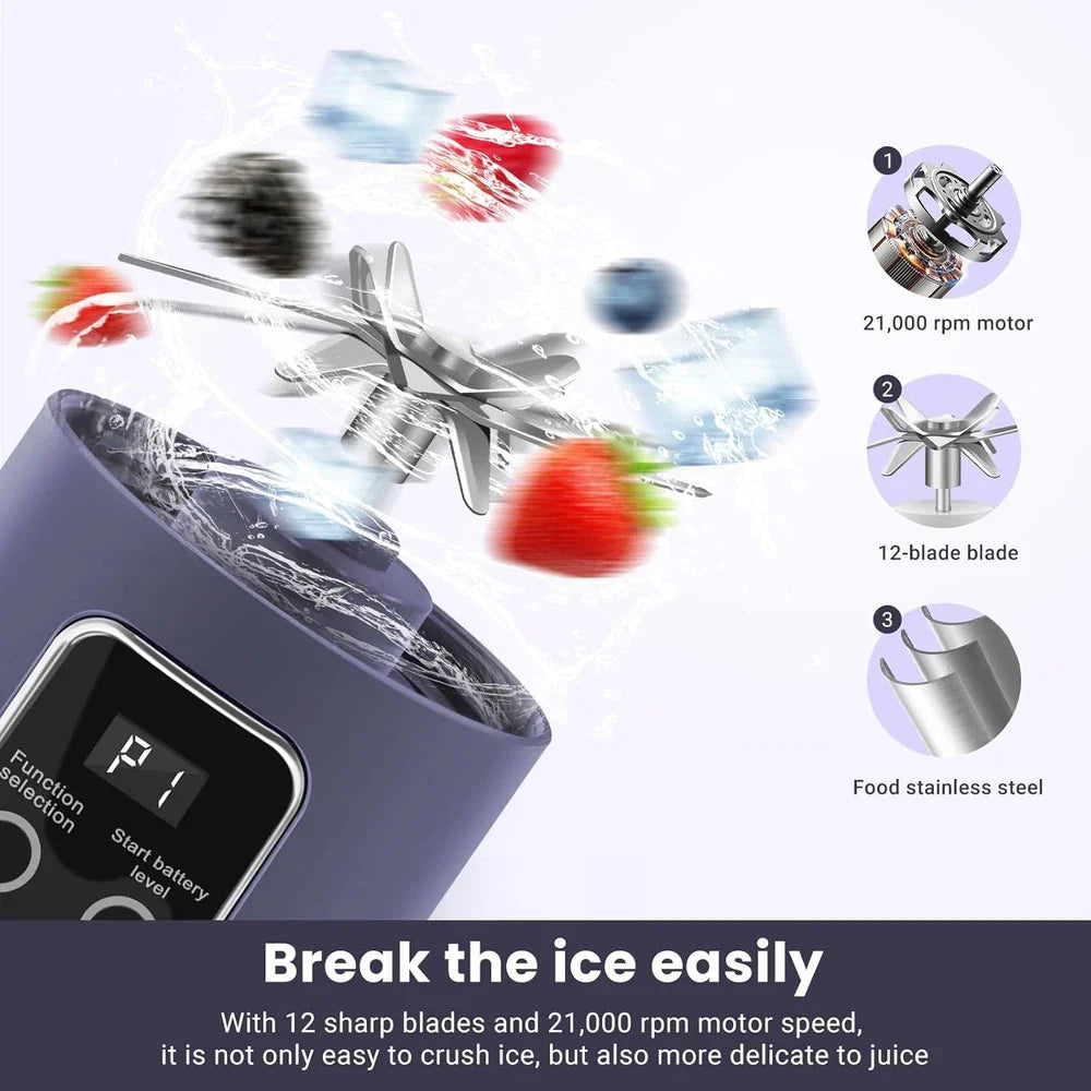 Portable USB Rechargeable Mini Personal Blender Juicer Mixer Cup