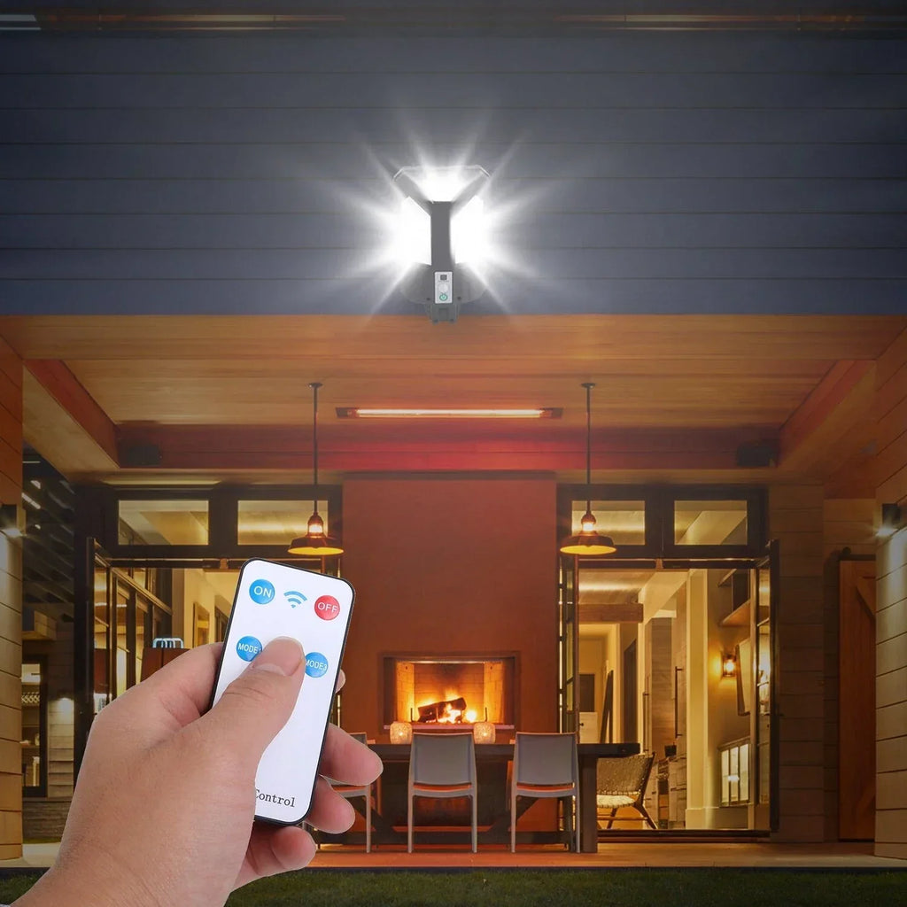 Solar Motion Sensor Outdoor Wall Light Flush Mount