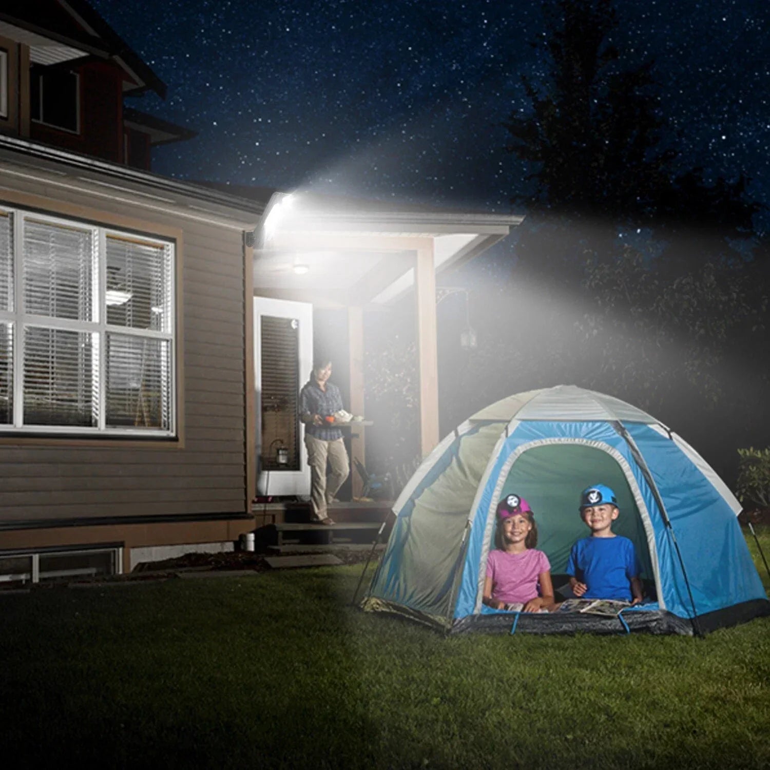 Solar Motion Sensor Outdoor Wall Light Flush Mount