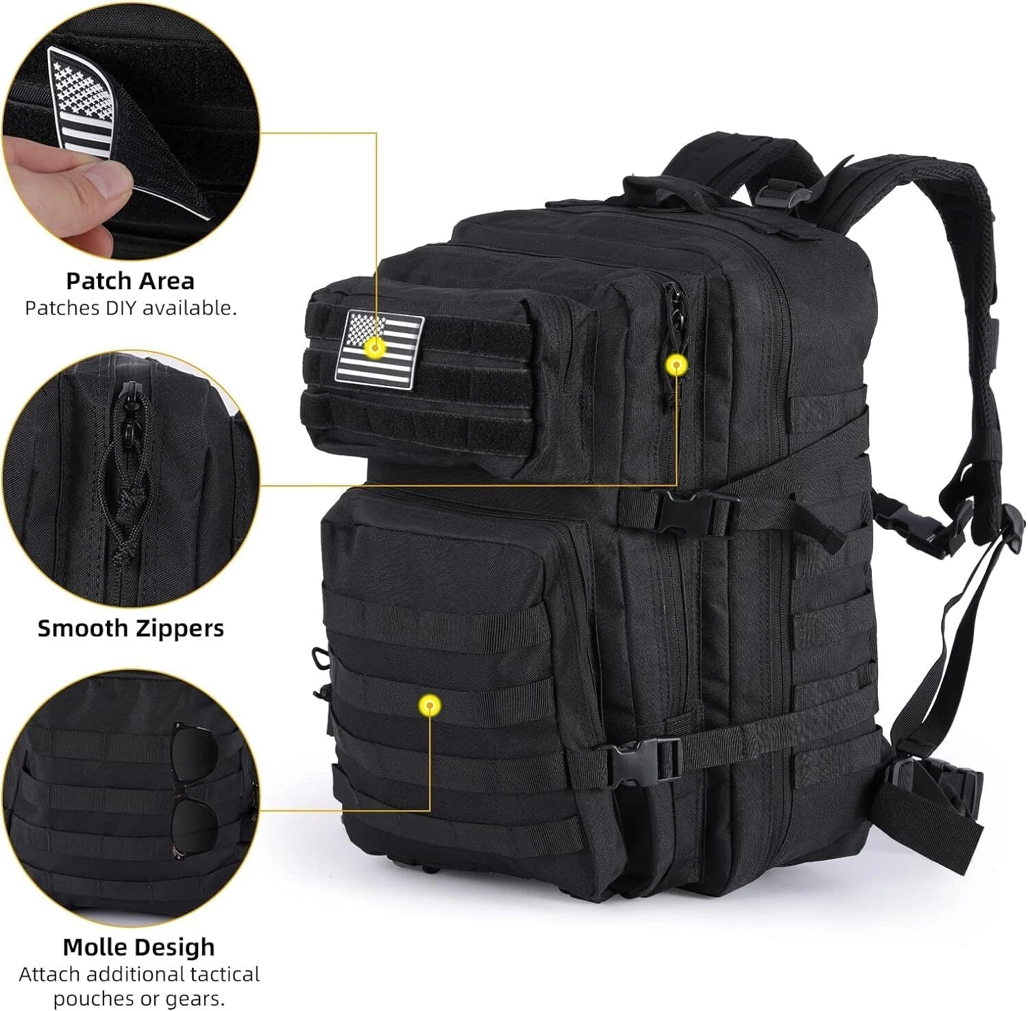 45 Liter Tactical Military MOLLE Backpack Assault Bugout Bag