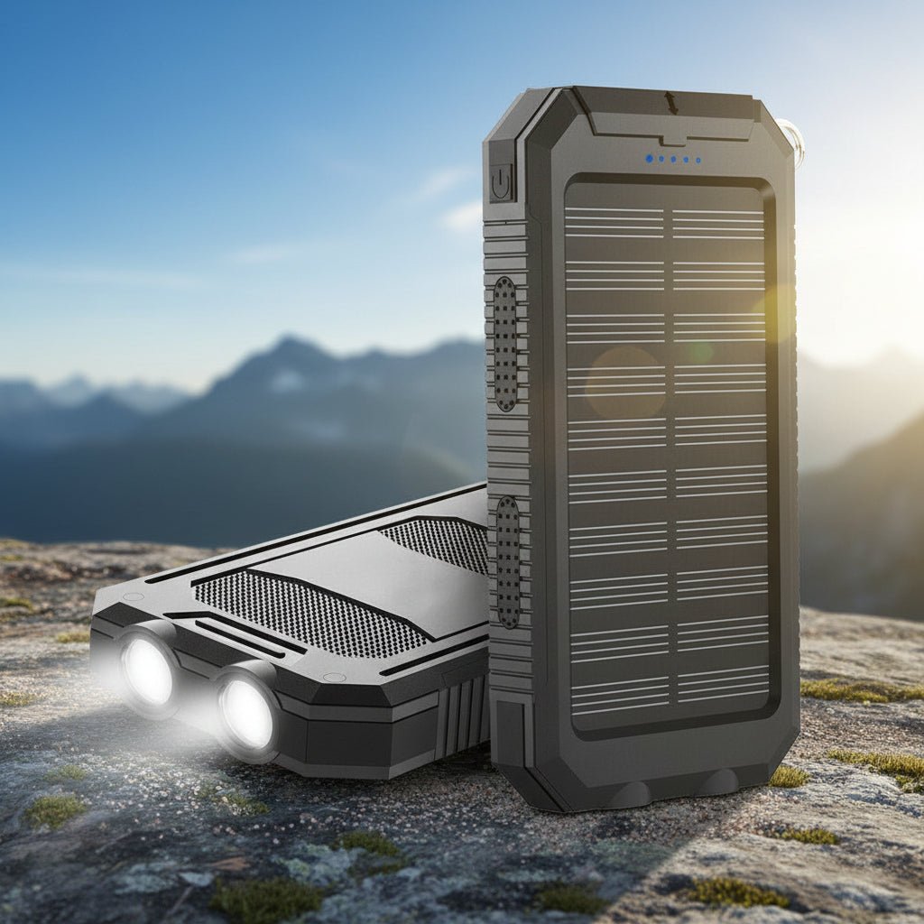 Solar Power Bank Portable Waterproof Phone Charger for Camping