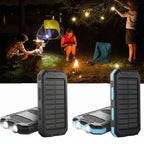 Solar Power Bank Portable Waterproof Phone Charger for Camping