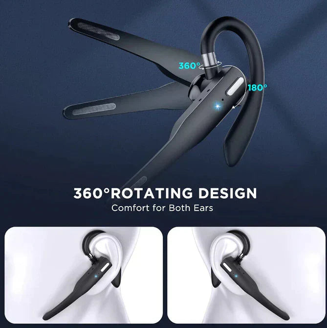 Wireless Bluetooth 5.1 Noise Cancelling Dual Microphone Headset Earpiece