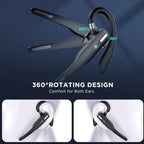 Wireless Bluetooth 5.1 Noise Cancelling Dual Microphone Headset Earpiece