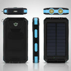 Solar Power Bank Portable Waterproof Phone Charger for Camping