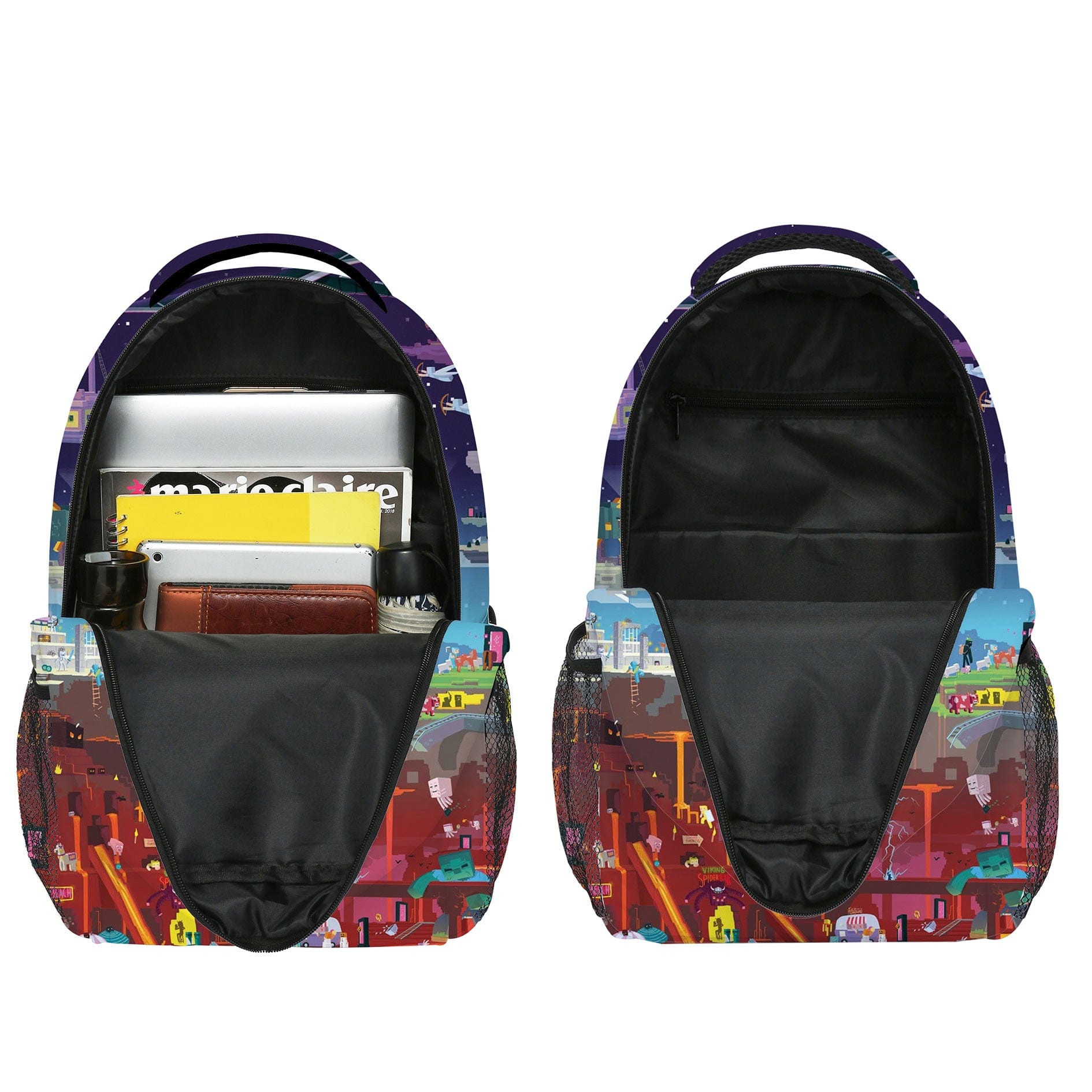 Video Game Backpack Rucksack Square Laptop Bag