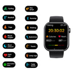Square Smartwatch Fitness Tracker Heart Rate Blood Pressure Monitor