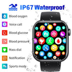 Square Smartwatch Fitness Tracker Heart Rate Blood Pressure Monitor