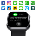 Square Smartwatch Fitness Tracker Heart Rate Blood Pressure Monitor